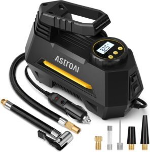 AstroAI AIRUN H Tire Inflator – 12V Portable Air Compressor with Digital Gauge