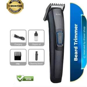 HTC AT-522 Rechargeable Hair & Beard Trimmer for Men – Cordless Hair Clipper